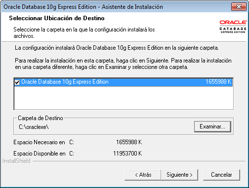 Como instalar Oracle Database 10g Express Edition XE