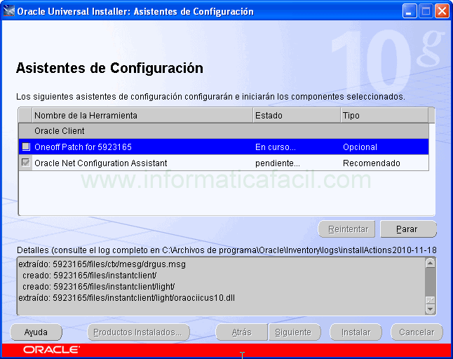 Oracle cliente installer imager 9.