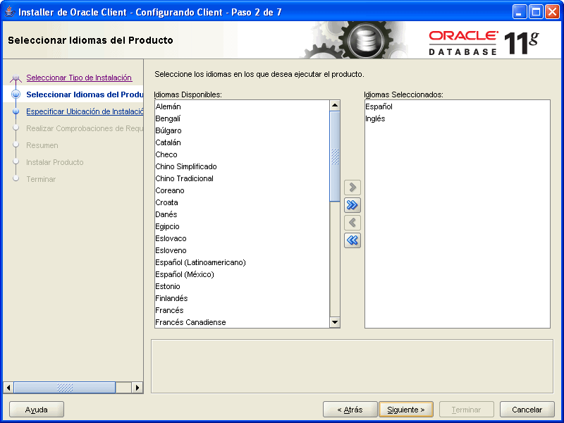 Oracle cliente installer 11g imagen 2