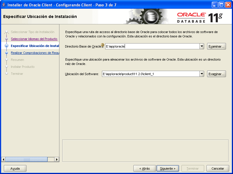 Oracle cliente installer 11g imagen 3