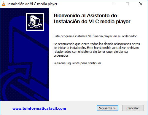 Instalación VLC media player imagen 2