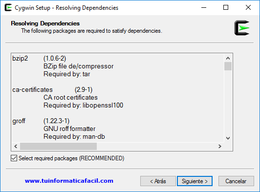 Como Instalar Cygwin en Windows - Paso 7