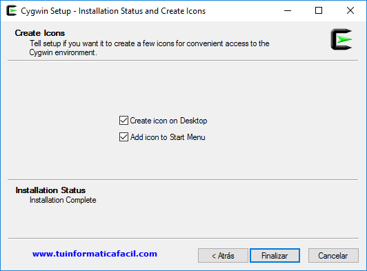 Como Instalar Cygwin en Windows - Paso 8