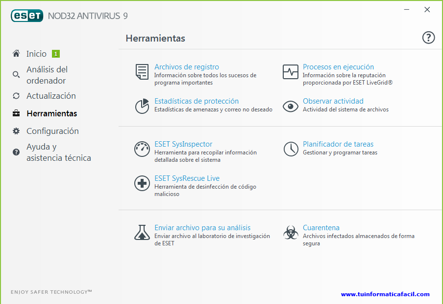 Herramientas ESET NOD32 Anitirus