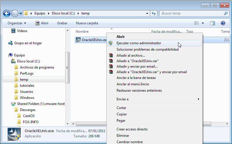 Como instalar Oracle Database 10g Express Edition XE