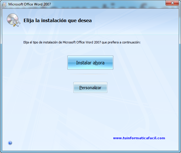 Como instalar Microsoft Word 2007