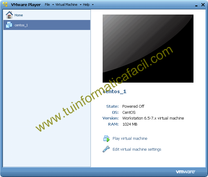 Maquina virtual CentOS