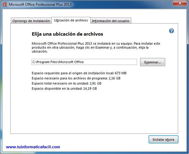 Como instalar Office Professional Plus 2013 en Windows