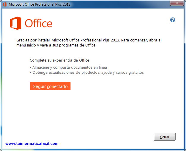 Como instalar Office Professional Plus 2013 en Windows