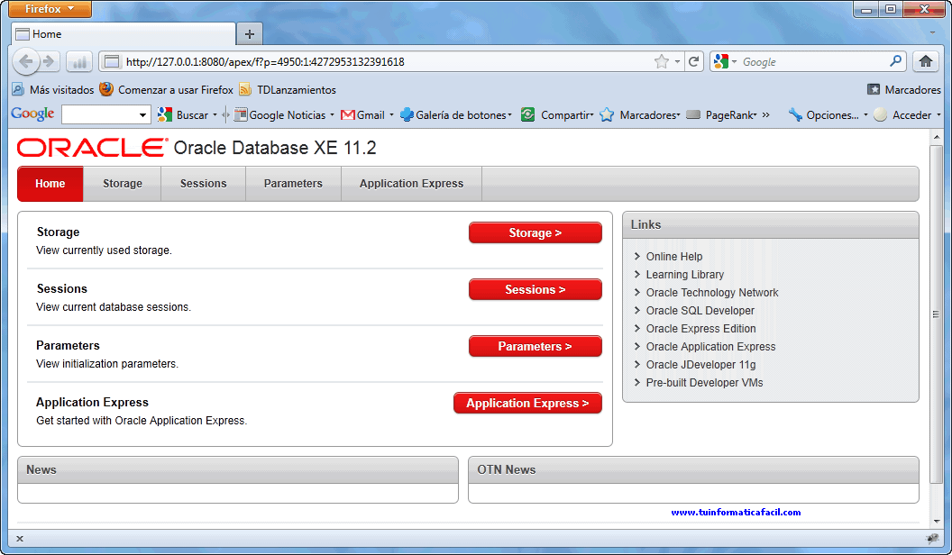 Descargar gratis Oracle Database Express Edition 11g Release 2 32 bit para Windows
