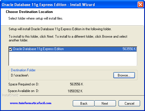 Como instalar Oracle Database 11g R2 Express Edition XE