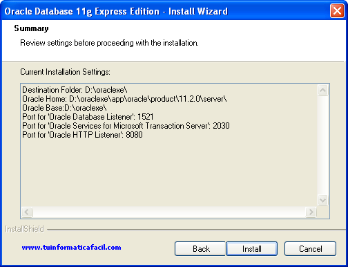 Como instalar Oracle Database 11g R2 Express Edition XE