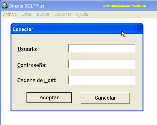 Cambio de password expirada usando sqlplusw.exe.