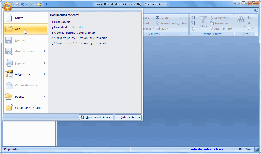 Tutorial acceder a tablas Oracle desde Access 2007