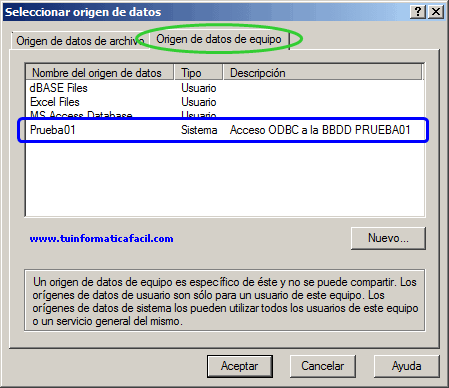 Tutorial acceder a tablas Oracle desde Access 2010