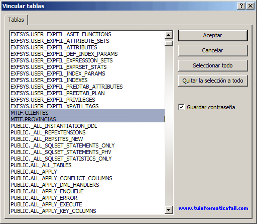 Tutorial acceder a tablas Oracle desde Access 2010