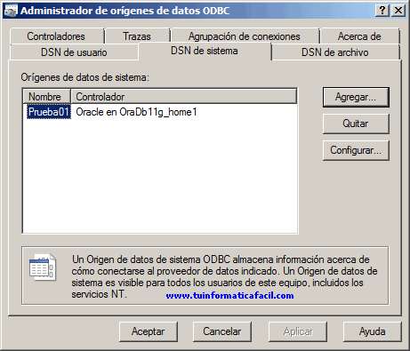 Tutorial acceder a tablas Oracle desde Access 2010