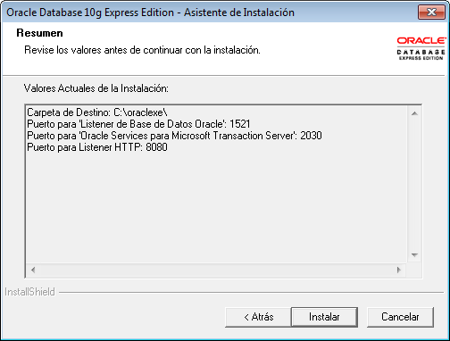 Como instalar Oracle Database 10g Express Edition XE