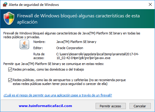 Paso 6 - Regla de Firewall Windows.