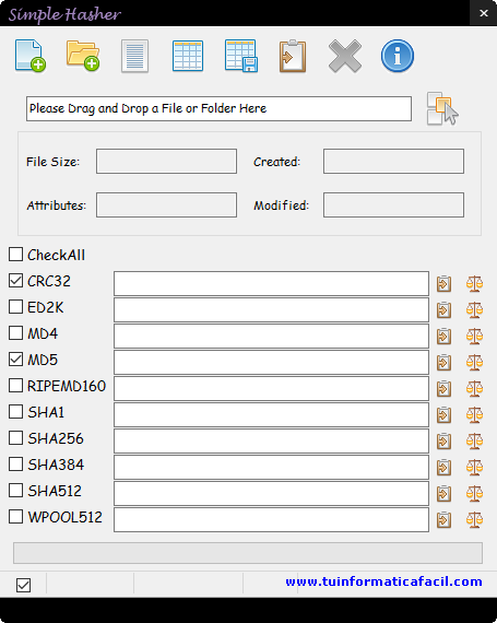 Como usar Simple Hasher para obtener verificación integridad de archivos