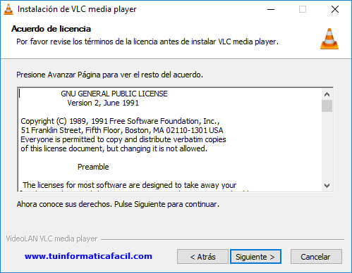Instalación VLC media player imagen 3