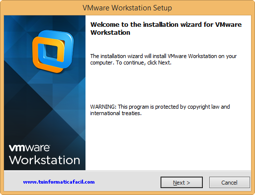 Guía instalación VMWare WorkStation 10 en Windows 8.1