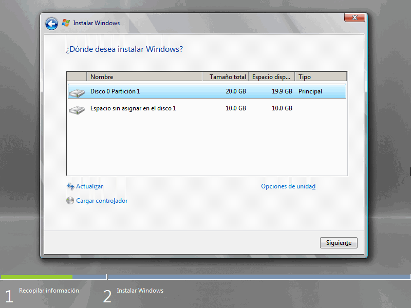 Instalación Windows Server 2008 Standard