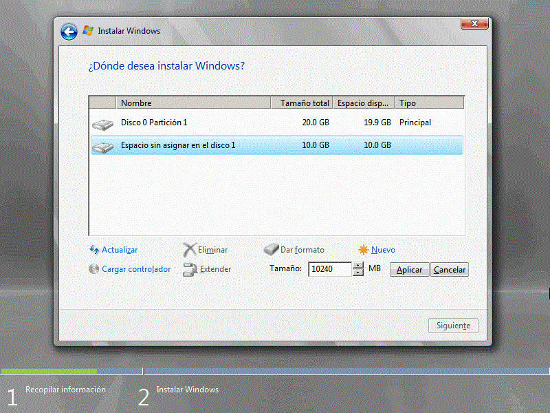 Instalación Windows Server 2008 Standard Edition