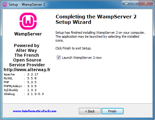 Instalación y administración WampServer 2.1e