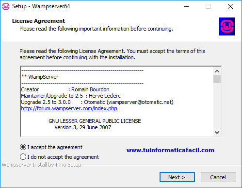 Como instalar Wampserver 3 Paso 3