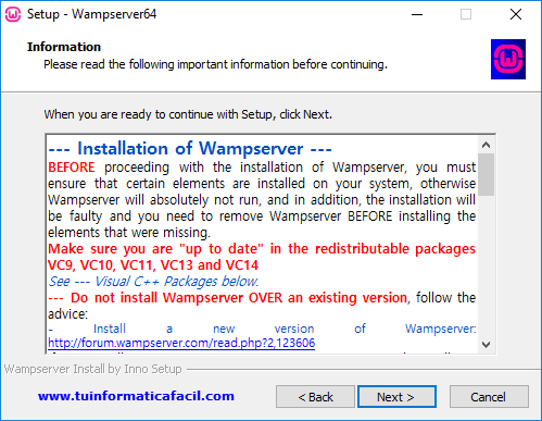 Como instalar Wampserver 3 Paso 4
