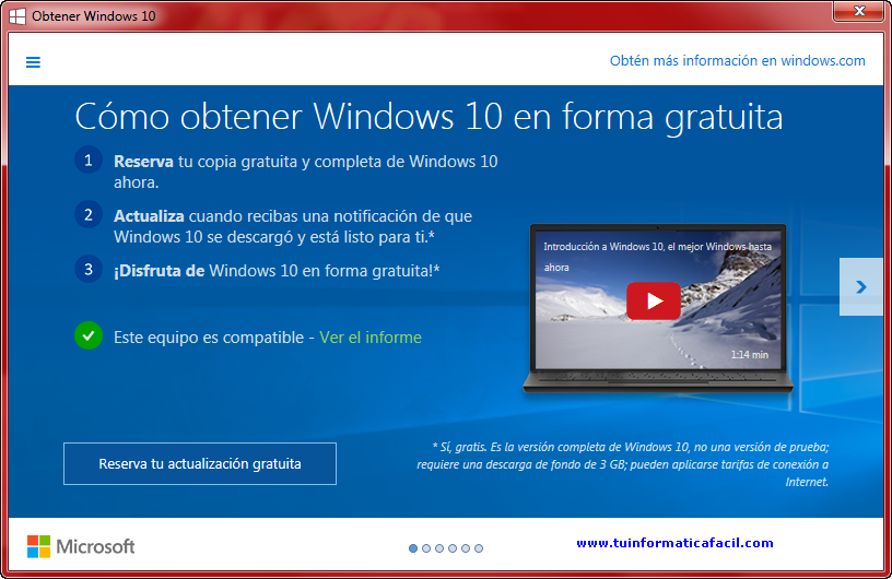 Obtener Windows 10 gratis 