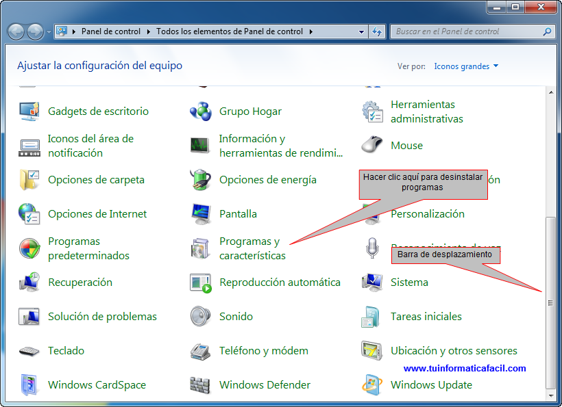 Como desinstalar programas en Windows