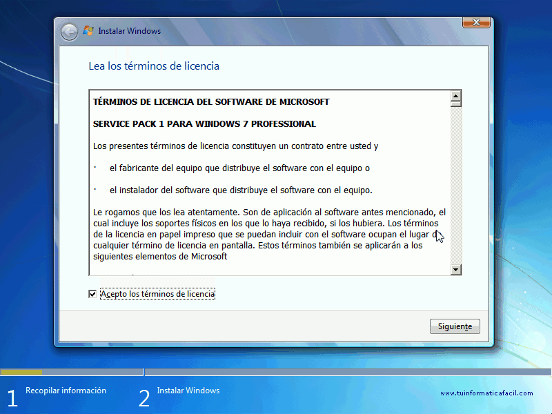 Tutorial Instalación Windows 7