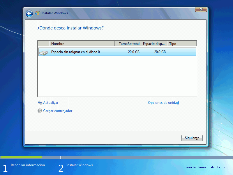 Tutorial Instalación Windows 7