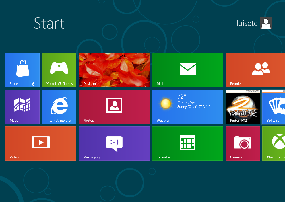 Windows 8 start