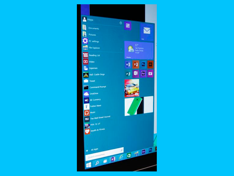 Windows 10 nuevo Menú de Incio