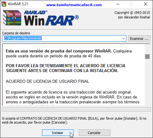 Instalar WinRAR imagen 1