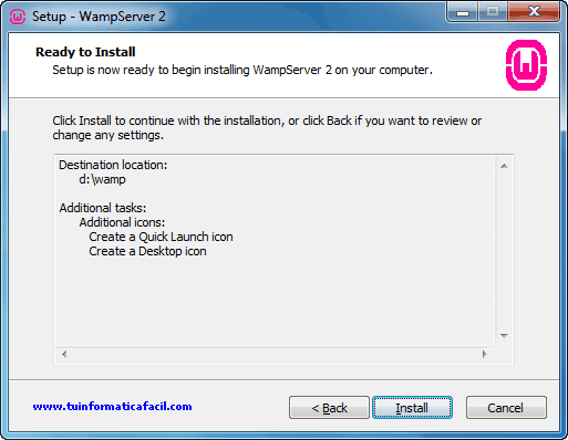 Instalación y administración WampServer 2.1e