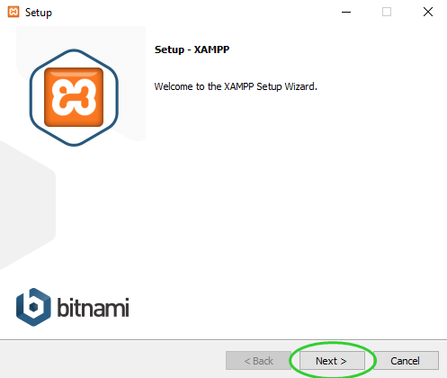 Instalar XAMPP bienvenida