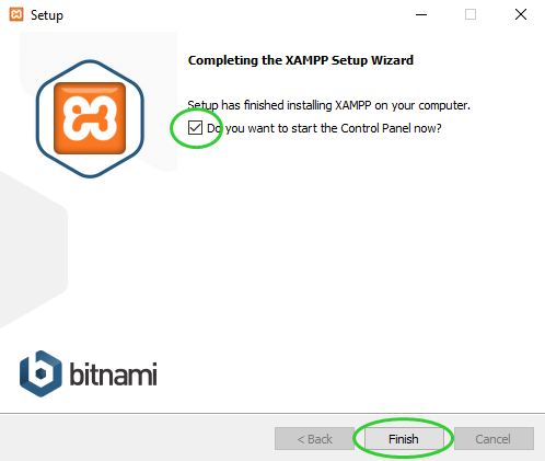 Fin instalación XAMPP