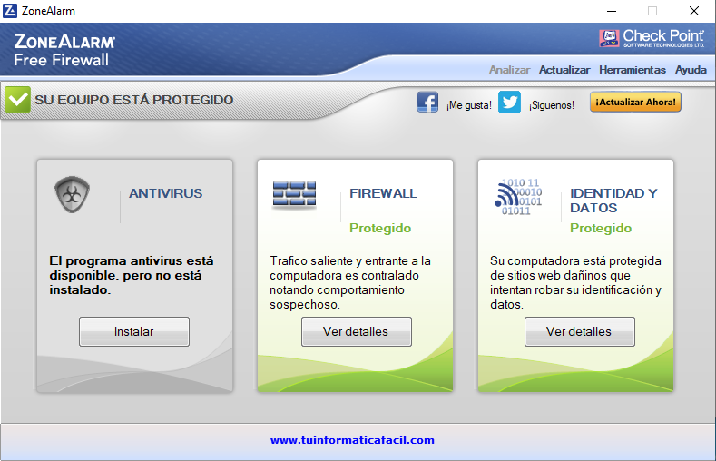 Descargar Gratis ZoneAlarm Free Firewall