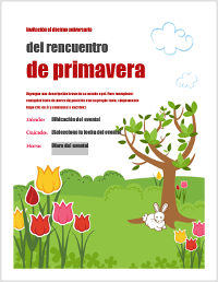 Plantilla Word Folleto Primavera