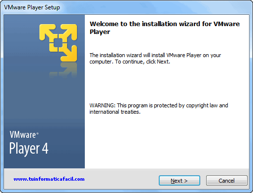 Tutorial instalación VmWare Player 4