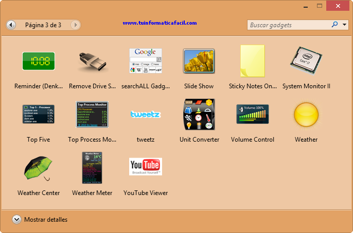 Como instalar Gadgets en Windows 8 (8GadgetPack)